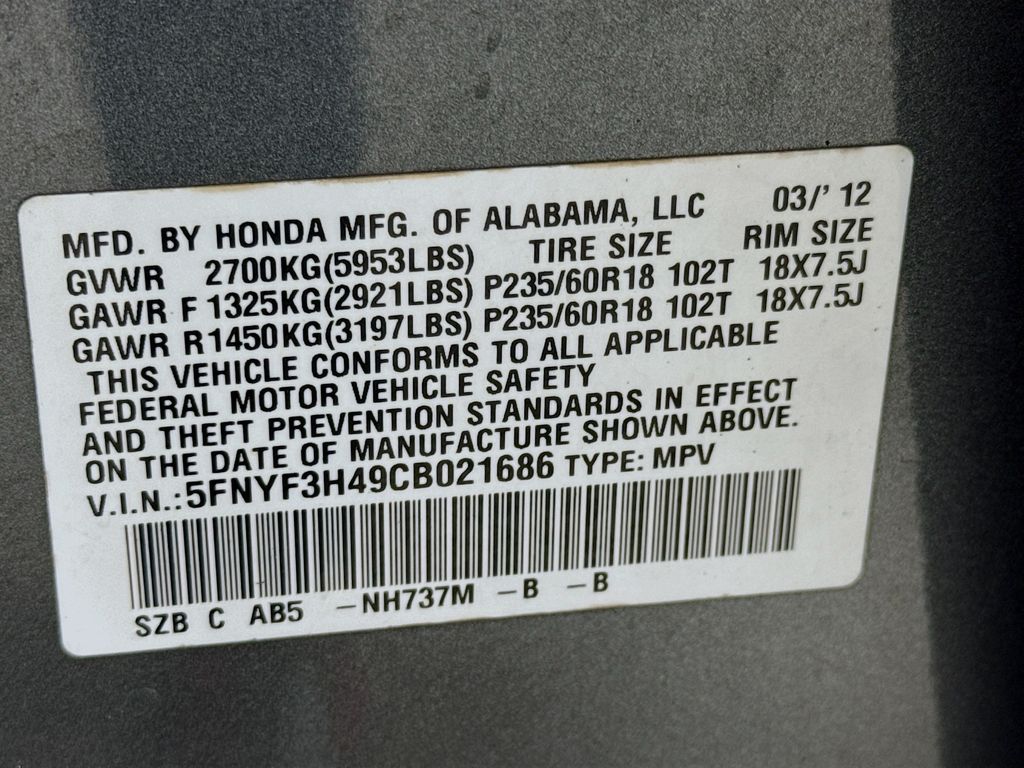 Used Car 2012 Honda Pilot  Ex For Sale Under $10,000 In Austin, Texas