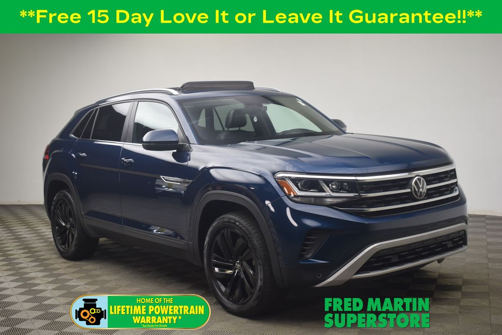 Tourmaline Blue Metallic 2022 Volkswagen Atlas Cross Sport V6 SE 4Motion AWD with Technology SUV / Crossover All-Wheel Drive 8-Speed Automatic