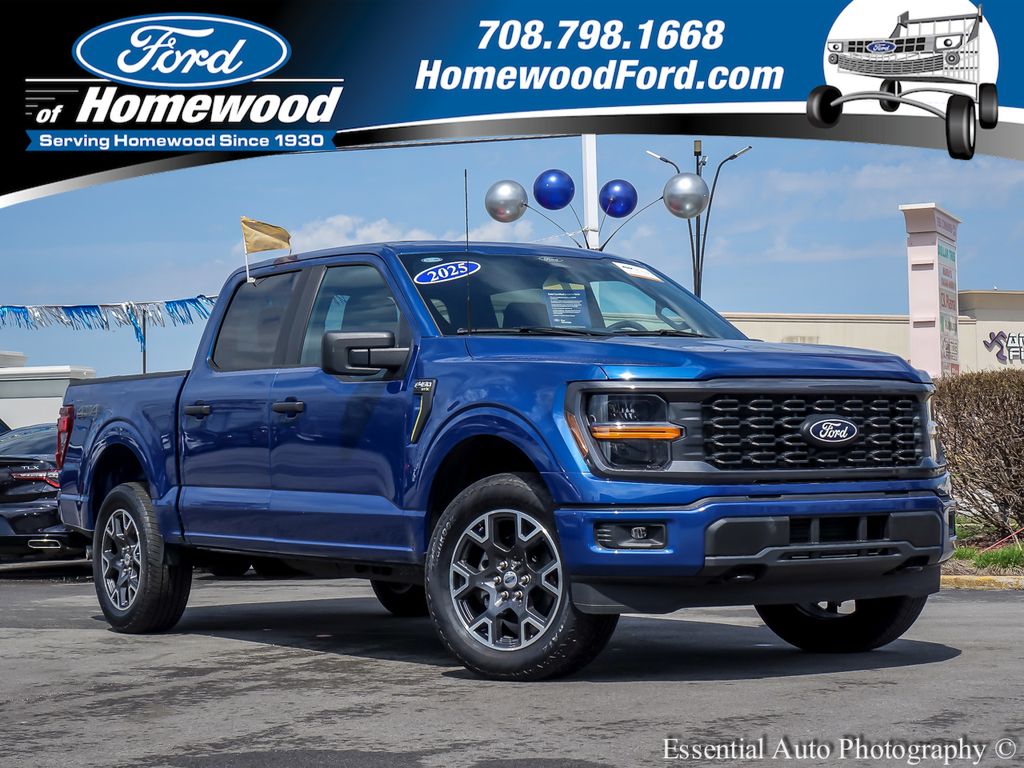 Blue Metallic 2025 Ford F-150 STX 4dr SuperCrew 4WD Pickup Truck Four-Wheel Drive Automatic