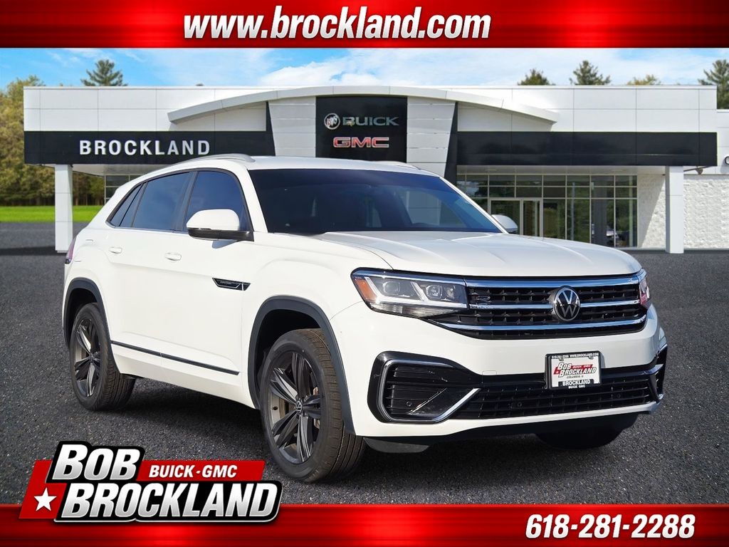 Pure White 2021 Volkswagen Atlas Cross Sport V6 SE R-Line with Technology FWD SUV / Crossover Front-Wheel Drive 8-Speed Automatic