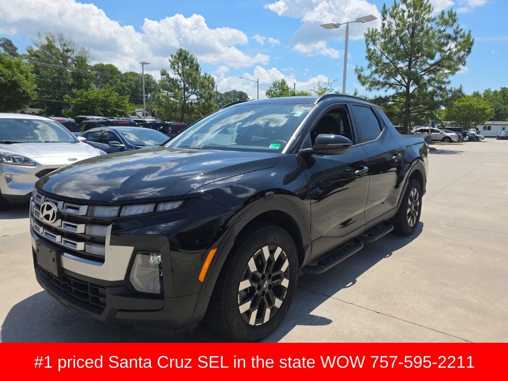 Phantom Black 2025 Hyundai Santa Cruz SEL Crew Cab AWD Pickup Truck All-Wheel Drive 8-Speed Automatic