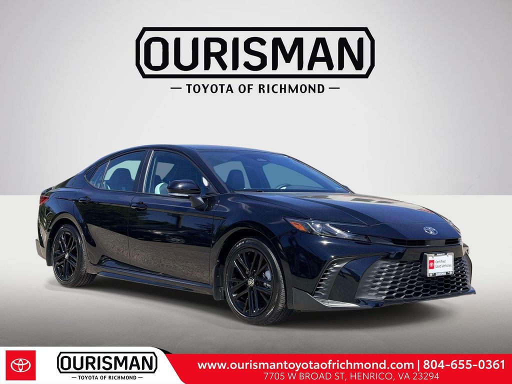 Midnight Black Metallic 2025 Toyota Camry SE FWD Sedan Front-Wheel Drive Continuously Variable Transmission
