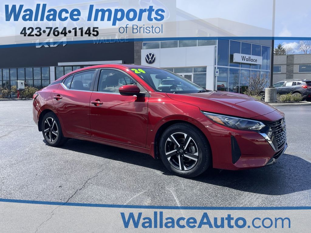 Red (Scarlet Ember Tintcoat) 2024 Nissan Sentra SV FWD Sedan Front-Wheel Drive Continuously Variable Transmission