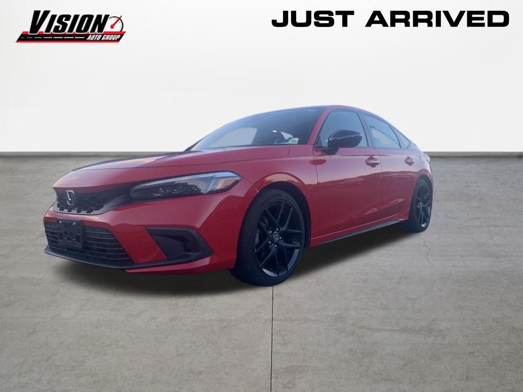 Rallye Red 2024 Honda Civic Hatchback Hatchback Front-Wheel Drive Continuously Variable Transmission