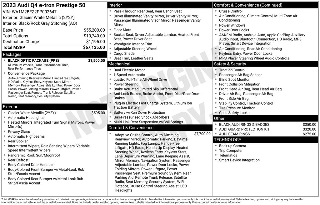 Certified Used 2023 White Audi Prestige image 78