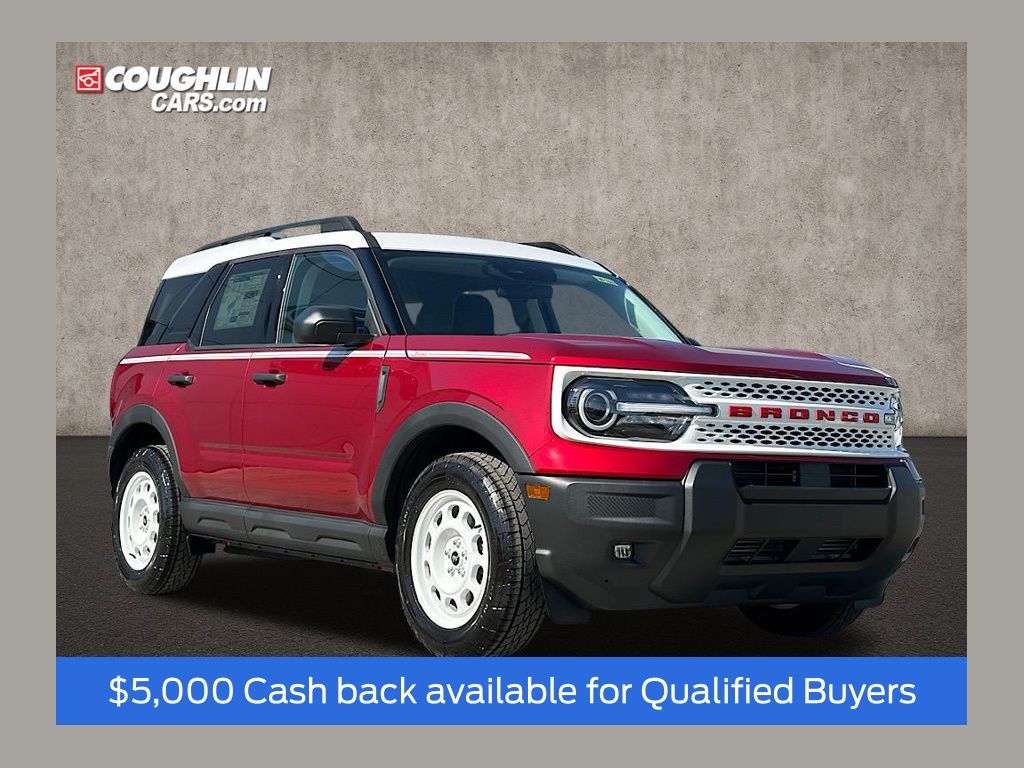 Ruby Red Metallic Tinted Clearcoat 2025 Ford Bronco Sport SUV / Crossover All-Wheel Drive 8-Speed Automatic
