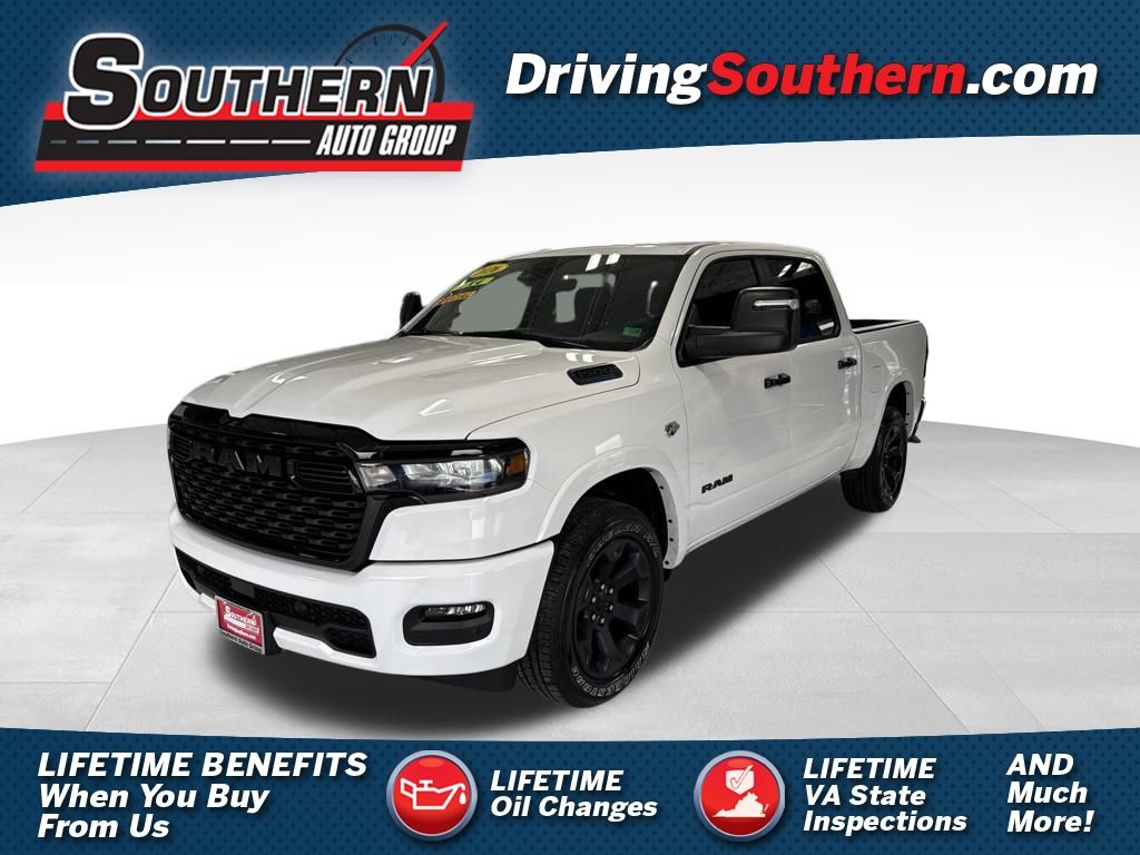 Bright White Clearcoat 2026 RAM 1500 Pickup Truck Four-Wheel Drive 8-Speed Automatic