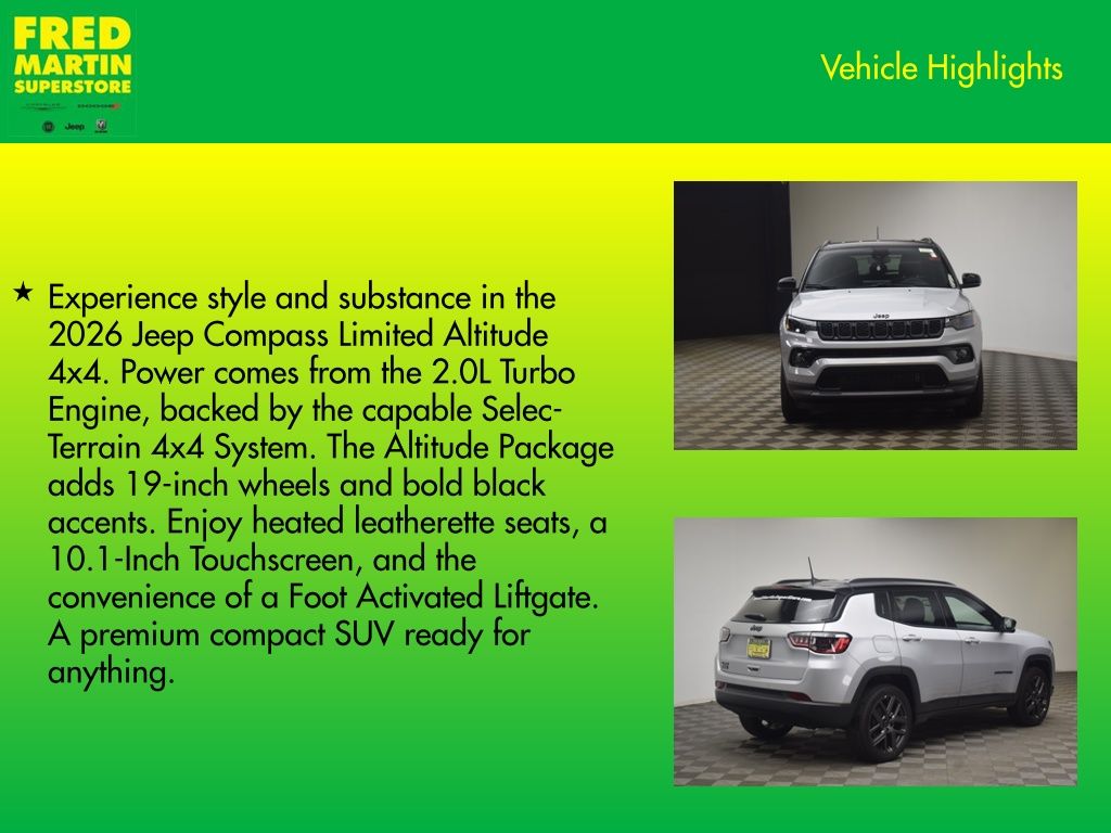 new 2026 Jeep Compass car, priced at $31,898