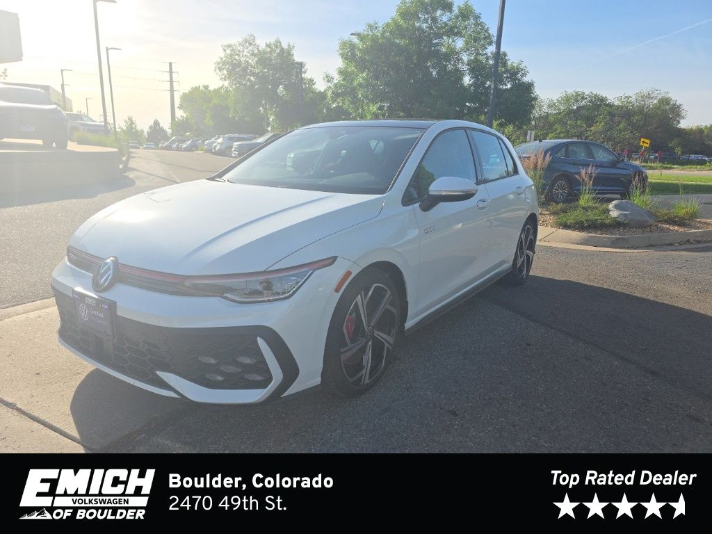 White 2025 Volkswagen Golf GTI SE FWD Hatchback Front-Wheel Drive 7-Speed Dual Clutch