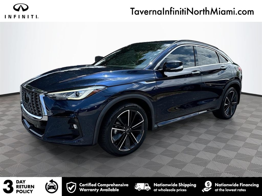 Blue 2022 INFINITI QX55 SUV / Crossover All-Wheel Drive Continuously Variable Transmission