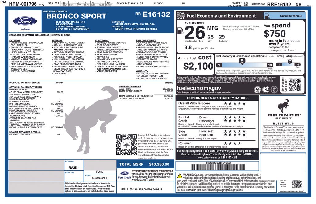 Used 2024 Gray Ford Outer Banks image 4