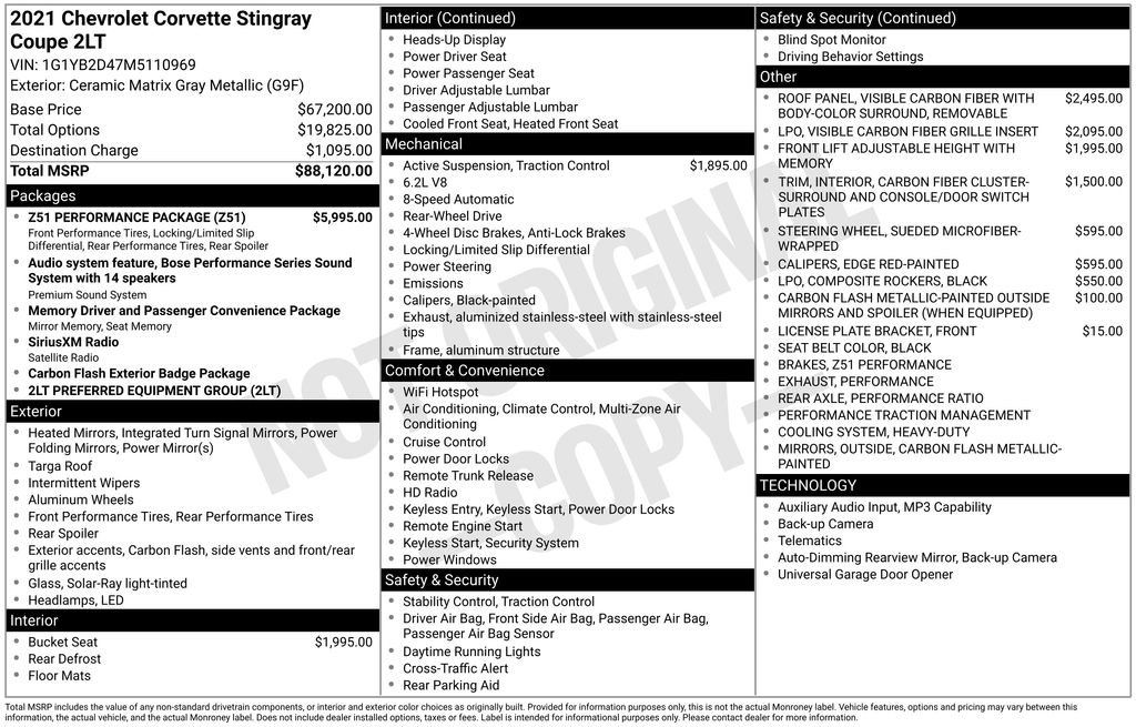 Certified Used 2021 White Chevrolet Stingray image 7