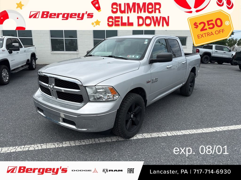 Bright Silver Metallic Clearcoat 2017 RAM 1500 Pickup Truck Four-Wheel Drive 8-Speed Automatic