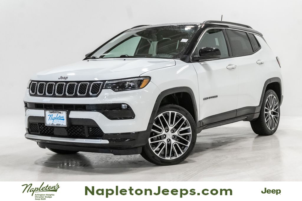 Bright White Clearcoat 2023 Jeep Compass Limited 4WD SUV / Crossover Four-Wheel Drive 8-Speed Automatic