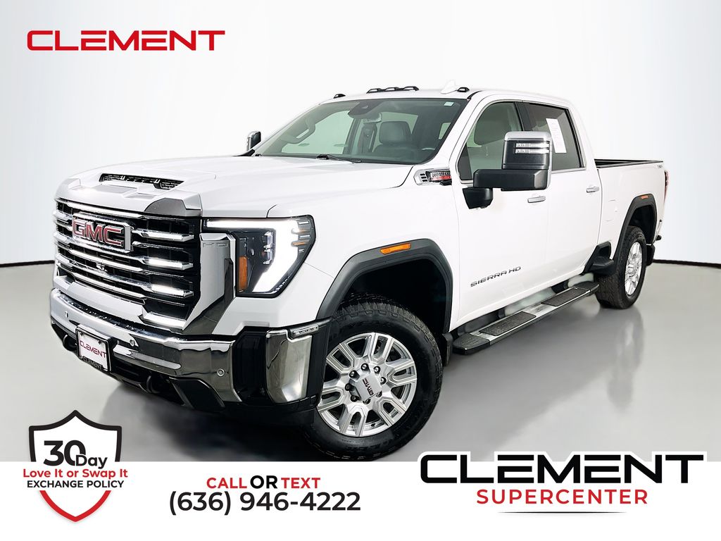 Summit White 2024 GMC Sierra 2500HD SLT Crew Cab 4WD Pickup Truck Four-Wheel Drive Automatic