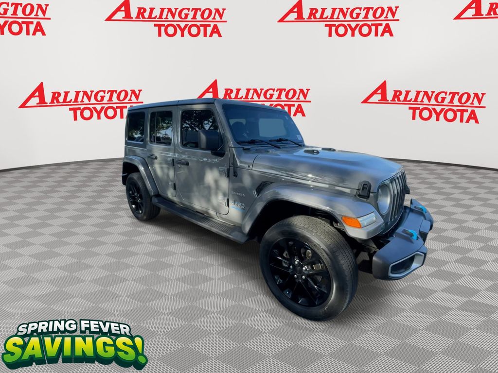 Used 2022 Jeep Wrangler Unlimited Sahara 4XE with VIN 1C4JJXP63NW205515 for sale in Jacksonville, FL