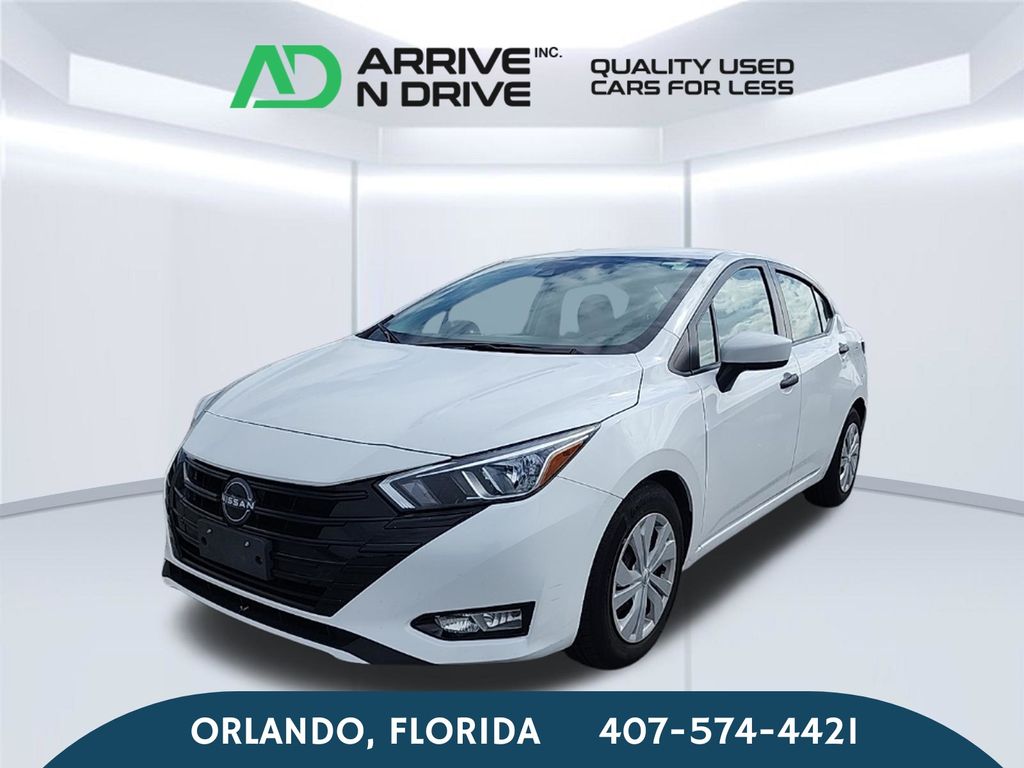 Aspen White Tricoat 2024 Nissan Versa Sedan Front-Wheel Drive Continuously Variable Transmission