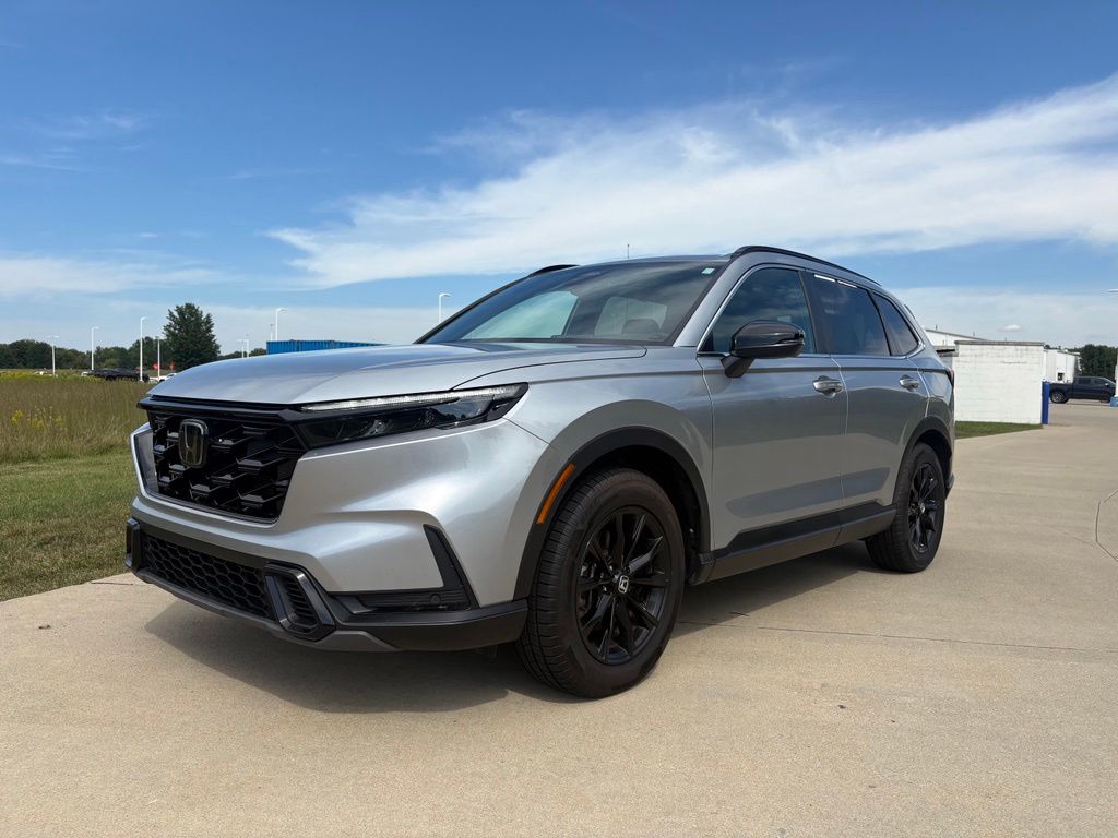Solar Silver Metallic 2025 Honda CR-V Hybrid SUV / Crossover All-Wheel Drive Continuously Variable Transmission