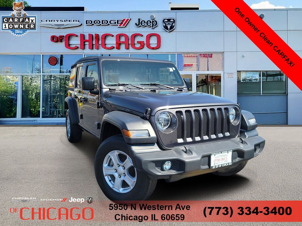 Gray (Granite Crystal Metallic Clearcoat) 2023 Jeep Wrangler Sport S 4-Door 4WD SUV / Crossover Four-Wheel Drive 8-Speed Automatic