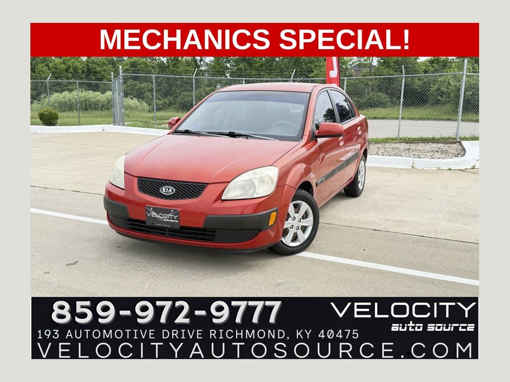 Tropical Red 2008 Kia Rio LX Sedan Front-Wheel Drive 4-Speed Automatic Overdrive