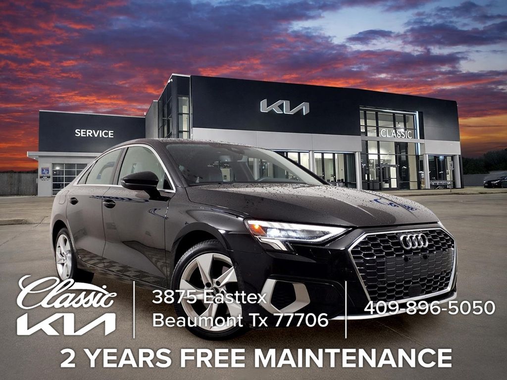 Brilliant Black 2024 Audi A3 Sedan Front-Wheel Drive 7-Speed Automatic