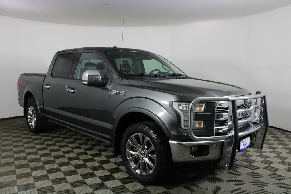 Gray (Magnetic Metallic) 2017 Ford F-150 Lariat SuperCrew 4WD Pickup Truck Four-Wheel Drive 6-Speed Automatic