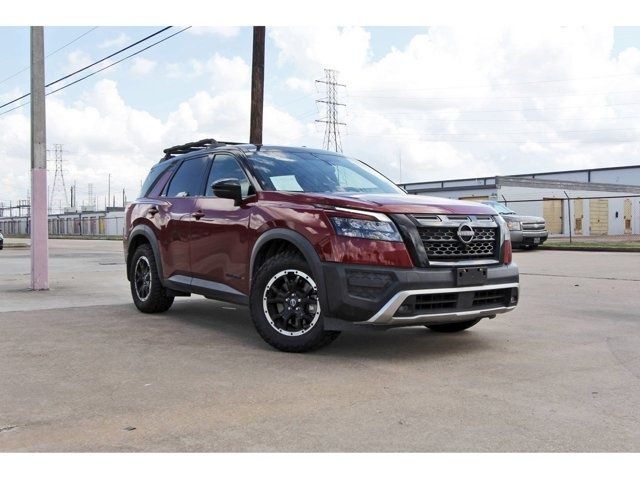 2023 Nissan Pathfinder Rock Creek Red at North Houston Mitsubishi