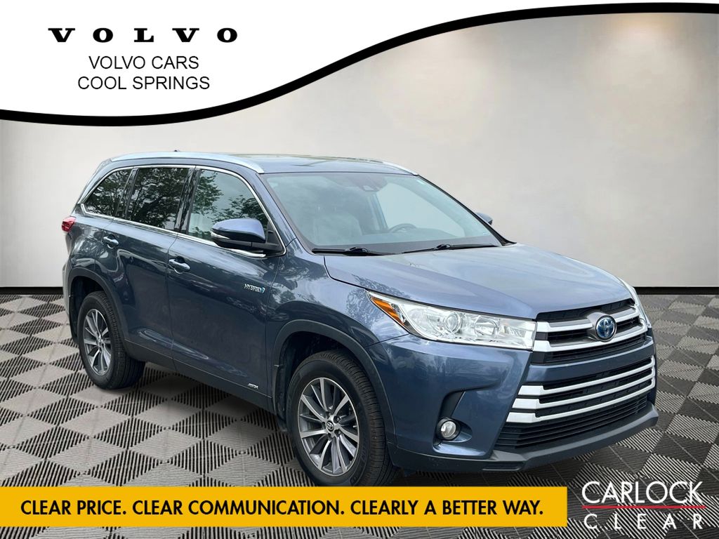 Shoreline Blue Pearl 2019 Toyota Highlander Hybrid XLE AWD SUV / Crossover All-Wheel Drive Continuously Variable Transmission