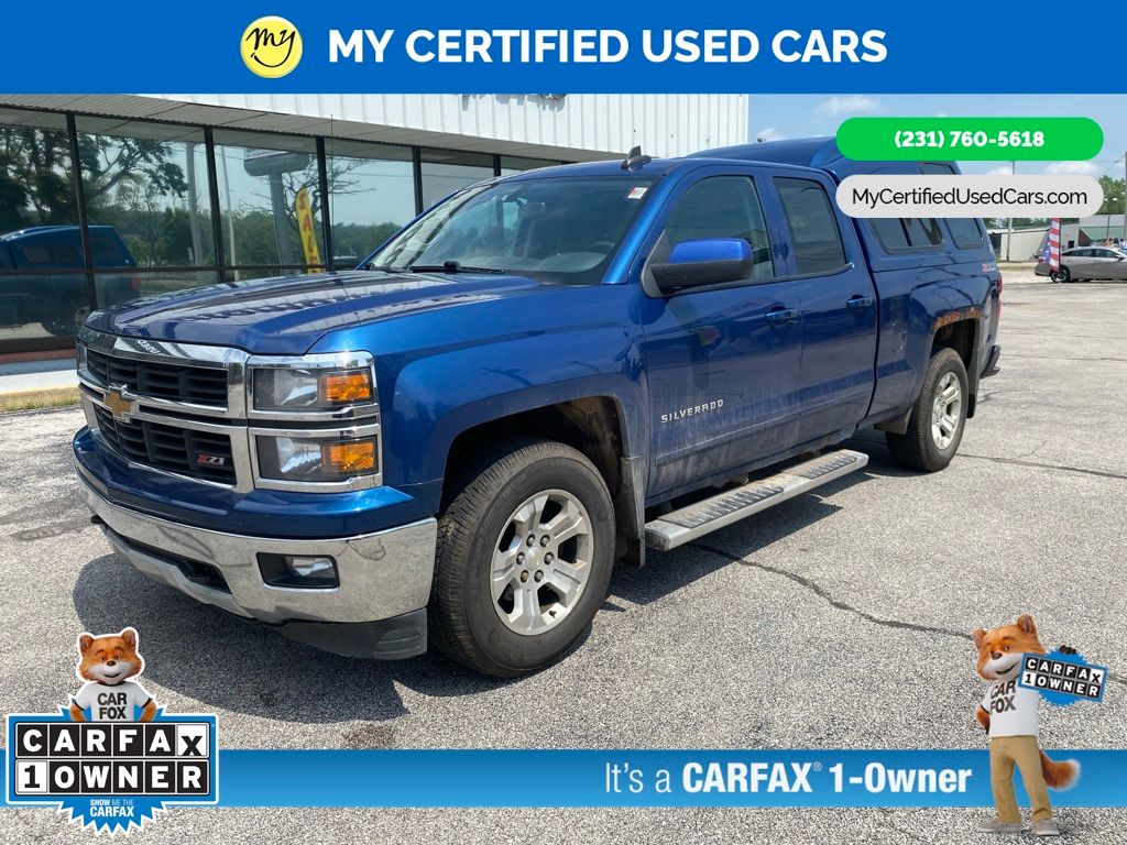 Deep Ocean Blue Metallic 2015 Chevrolet Silverado 1500 Pickup Truck Four-Wheel Drive 6-Speed Automatic Overdrive