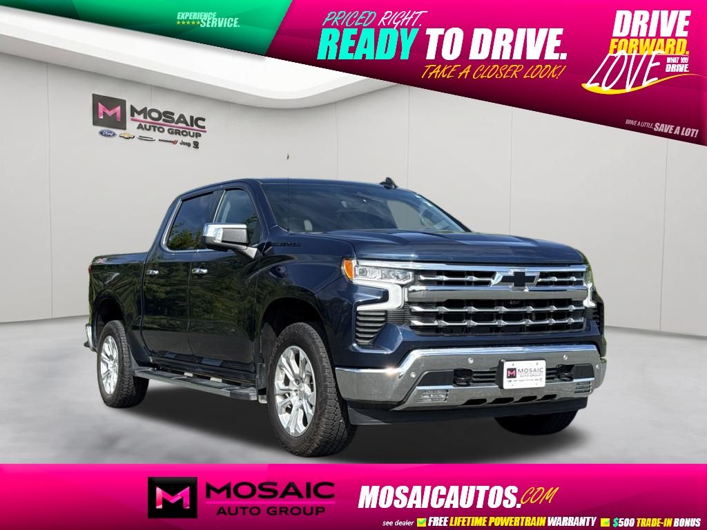 Northsky Blue Metallic 2023 Chevrolet Silverado 1500 Pickup Truck Four-Wheel Drive Automatic