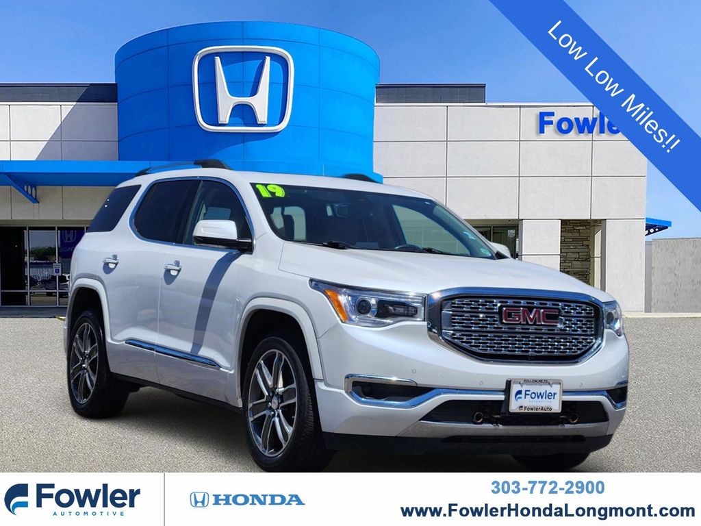 White Frost Tricoat 2019 GMC Acadia Denali AWD SUV / Crossover Four-Wheel Drive 6-Speed Automatic