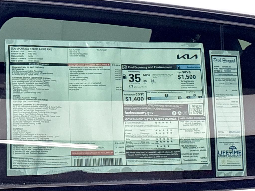 2026 Kia Sportage Hybrid X-Line