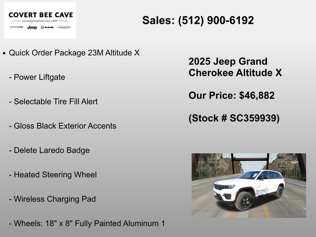 New Car 2025 Jeep Grand Cherokee  For Sale Under $50,000 In Austin, Texas
