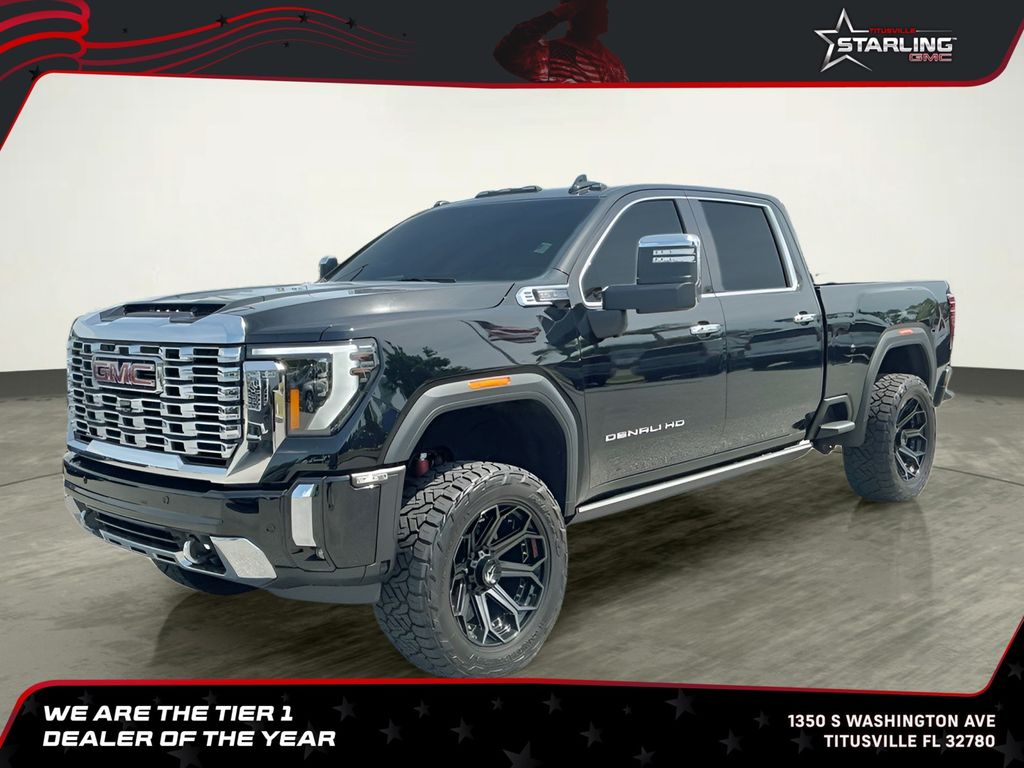 Onyx Black 2024 GMC Sierra 2500HD Denali Crew Cab 4WD Pickup Truck Four-Wheel Drive Automatic