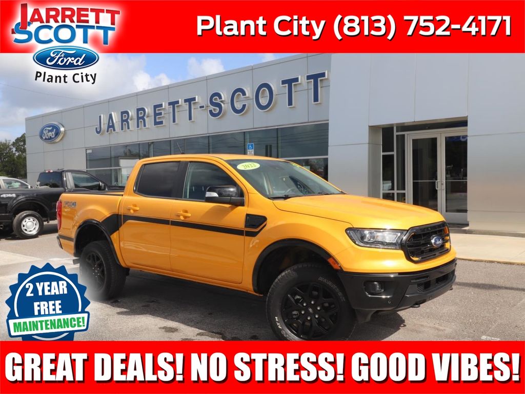 Cyber Orange Metallic Tricoat 2022 Ford Ranger Pickup Truck Four-Wheel Drive Automatic
