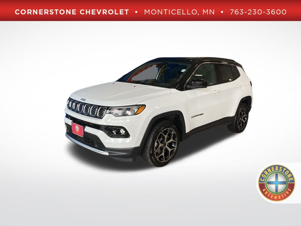 Bright White Clearcoat 2025 Jeep Compass Limited 4WD SUV / Crossover Four-Wheel Drive 8-Speed Automatic