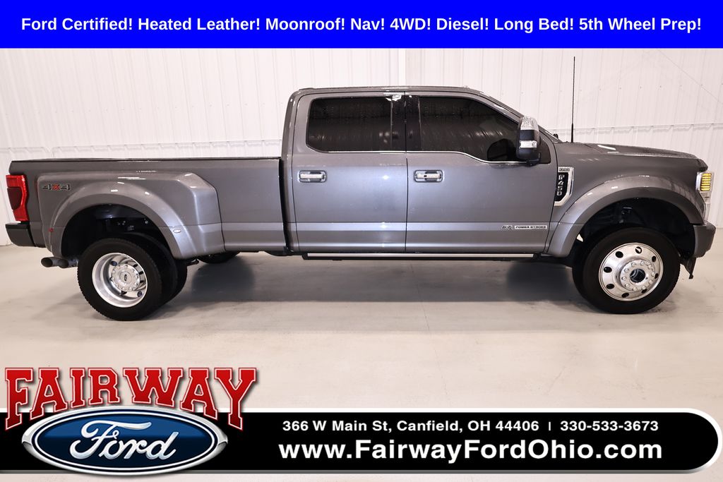 Carbonized Gray Metallic 2022 Ford F-450 Super Duty Platinum Crew Cab LB DRW 4WD Pickup Truck Four-Wheel Drive Automatic