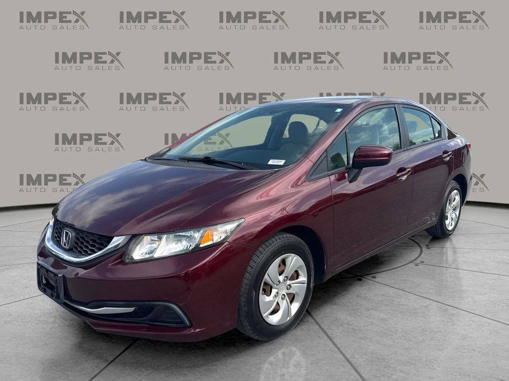 Red (Crimson Pearl) 2014 Honda Civic Sedan Front-Wheel Drive Continuously Variable Transmission