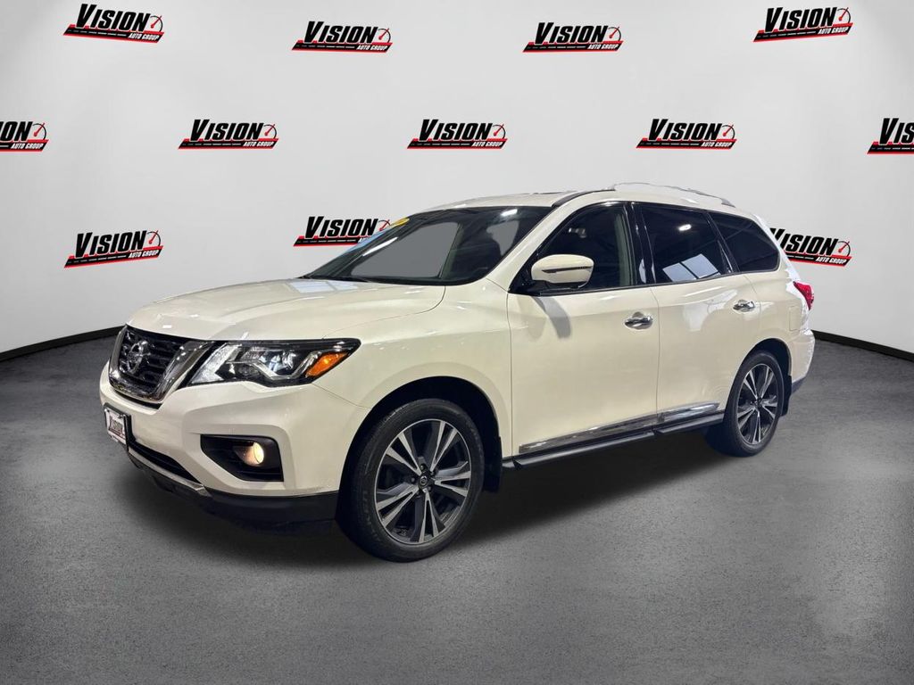 Pearl White Tricoat 2019 Nissan Pathfinder Platinum 4WD SUV / Crossover Four-Wheel Drive Continuously Variable Transmission