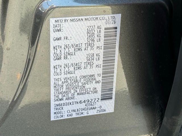 New 2026 Nissan Frontier Truck
