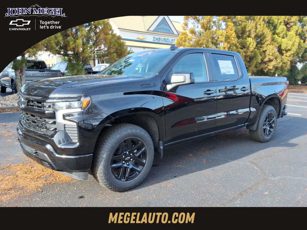 Black 2026 Chevrolet Silverado 1500 RST Crew Cab 4WD Pickup Truck Four-Wheel Drive Automatic