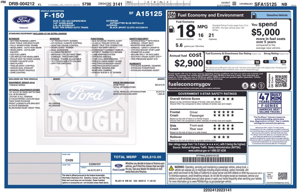 Used 2025 Blue Ford Tremor image 5