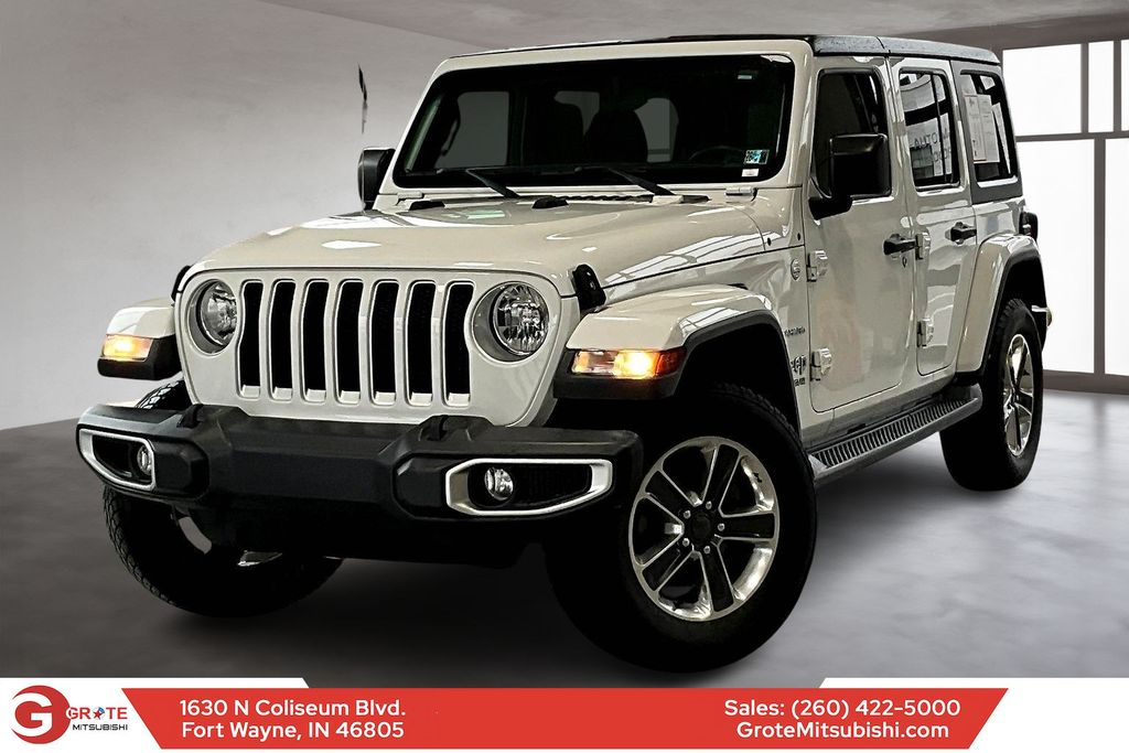 Bright White Clearcoat 2019 Jeep Wrangler Unlimited Sahara 4WD SUV / Crossover Four-Wheel Drive 8-Speed Automatic