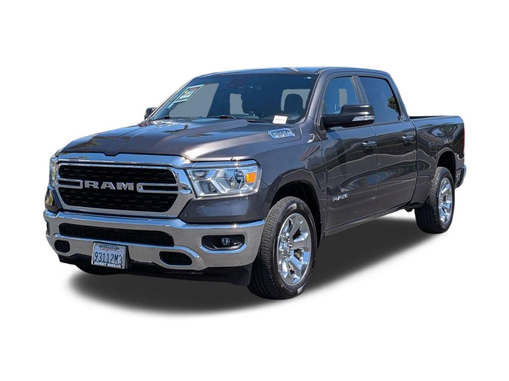 Gray (Granite Crystal Metallic Clearcoat) 2022 RAM 1500 Big Horn Crew Cab RWD Pickup Truck 4X2 8-Speed Automatic