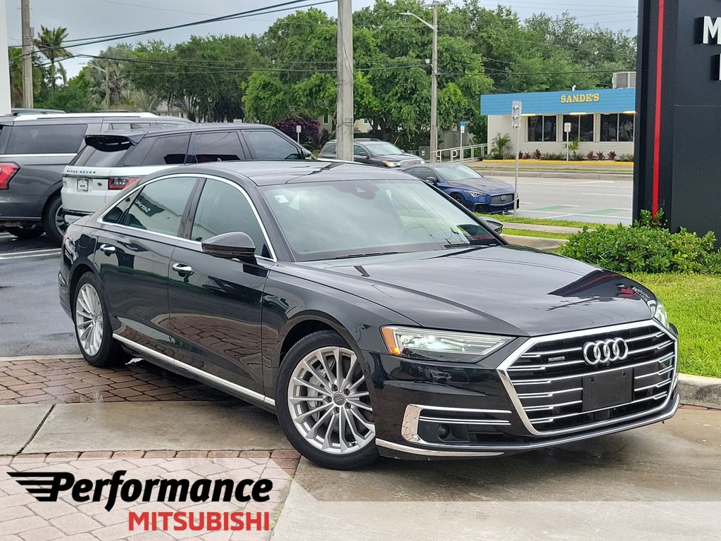 Gray Metallic 2019 Audi A8 L 55 TFSI quattro Sedan All-Wheel Drive 8-Speed Automatic