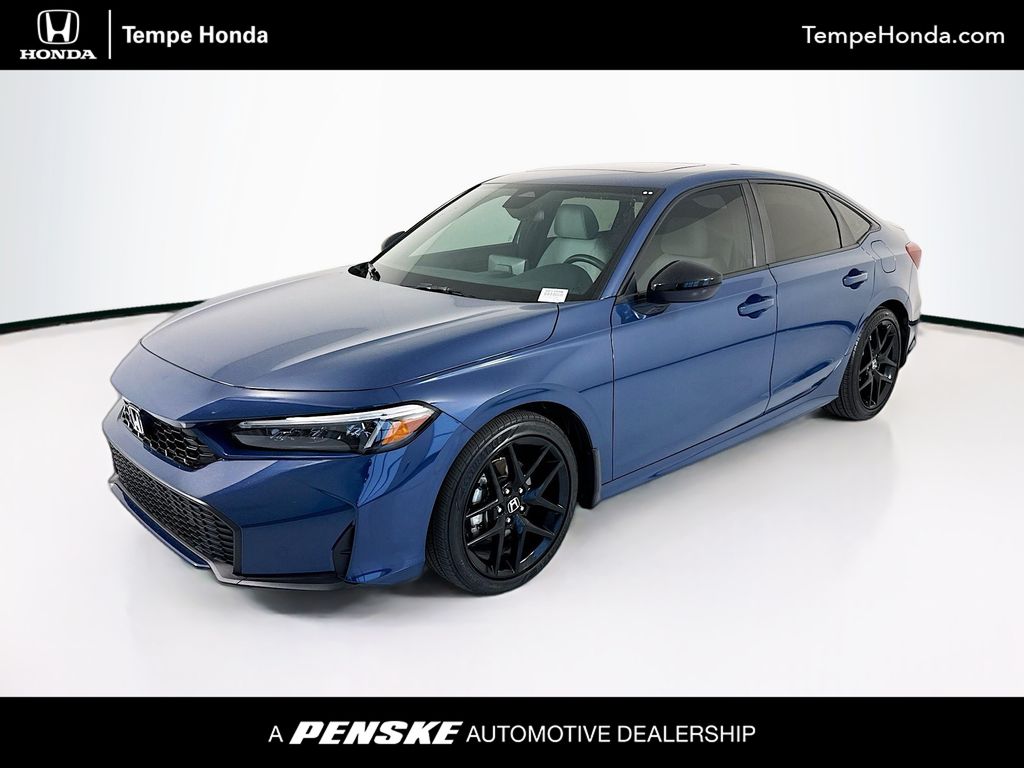 Blue Lagoon 2025 Honda Civic Hybrid Sport Sedan FWD Sedan Front-Wheel Drive Continuously Variable Transmission