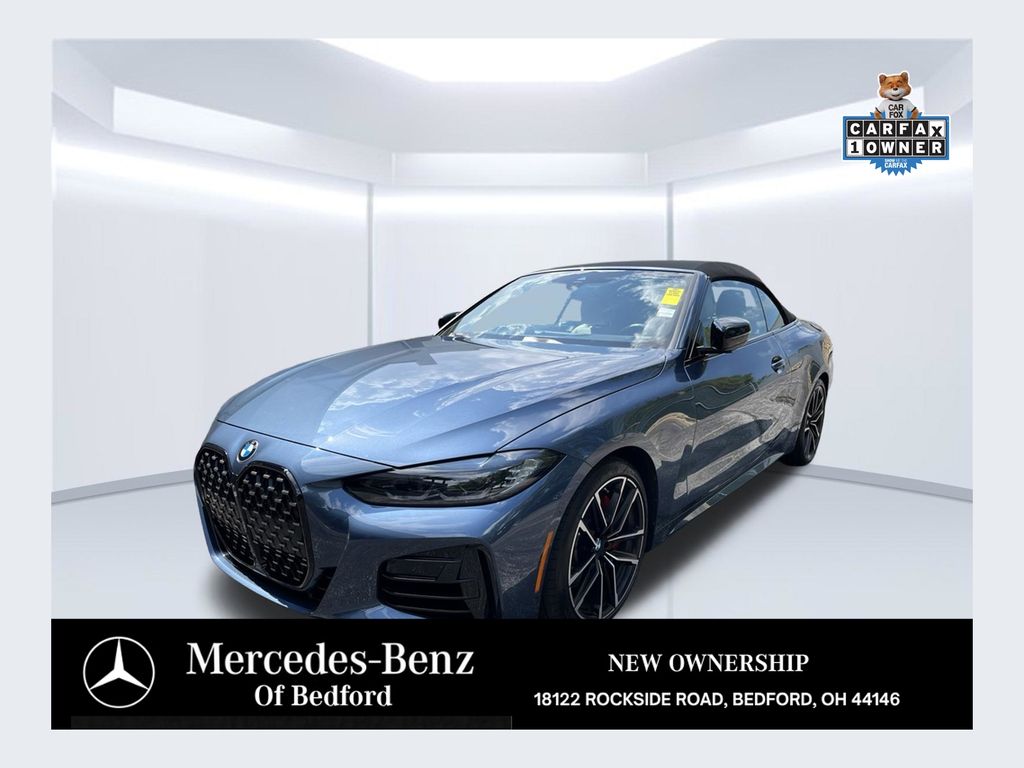 Arctic Race Blue Metallic 2024 BMW 4 Series Convertible All-Wheel Drive 8-Speed Automatic