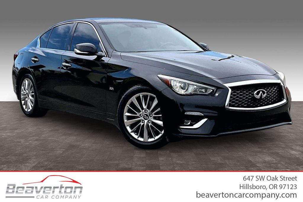 Black Obsidian 2019 INFINITI Q50 Sedan Rear-Wheel Drive 7-Speed Automatic Overdrive