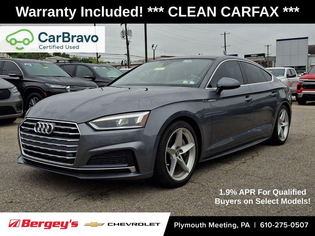 Monsoon Gray Metallic 2018 Audi A5 Sportback Sedan All-Wheel Drive 7-Speed Automatic