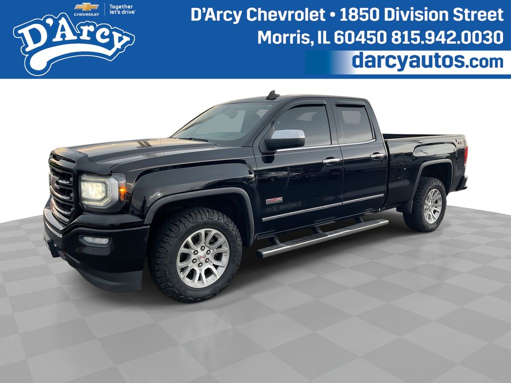 Onyx Black 2016 GMC Sierra 1500 SLE Double Cab 4WD Pickup Truck Four-Wheel Drive 6-Speed Automatic Overdrive